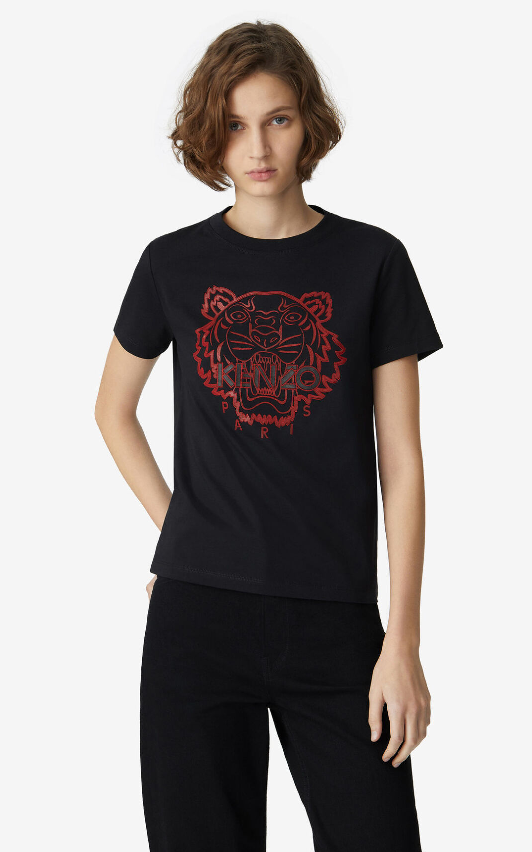 Kenzo Tiger Camisetas Mujer Negras | 3542160-YA